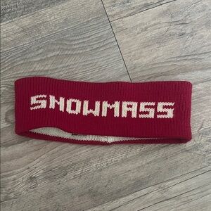 Red Snowmass Headband aspen co.